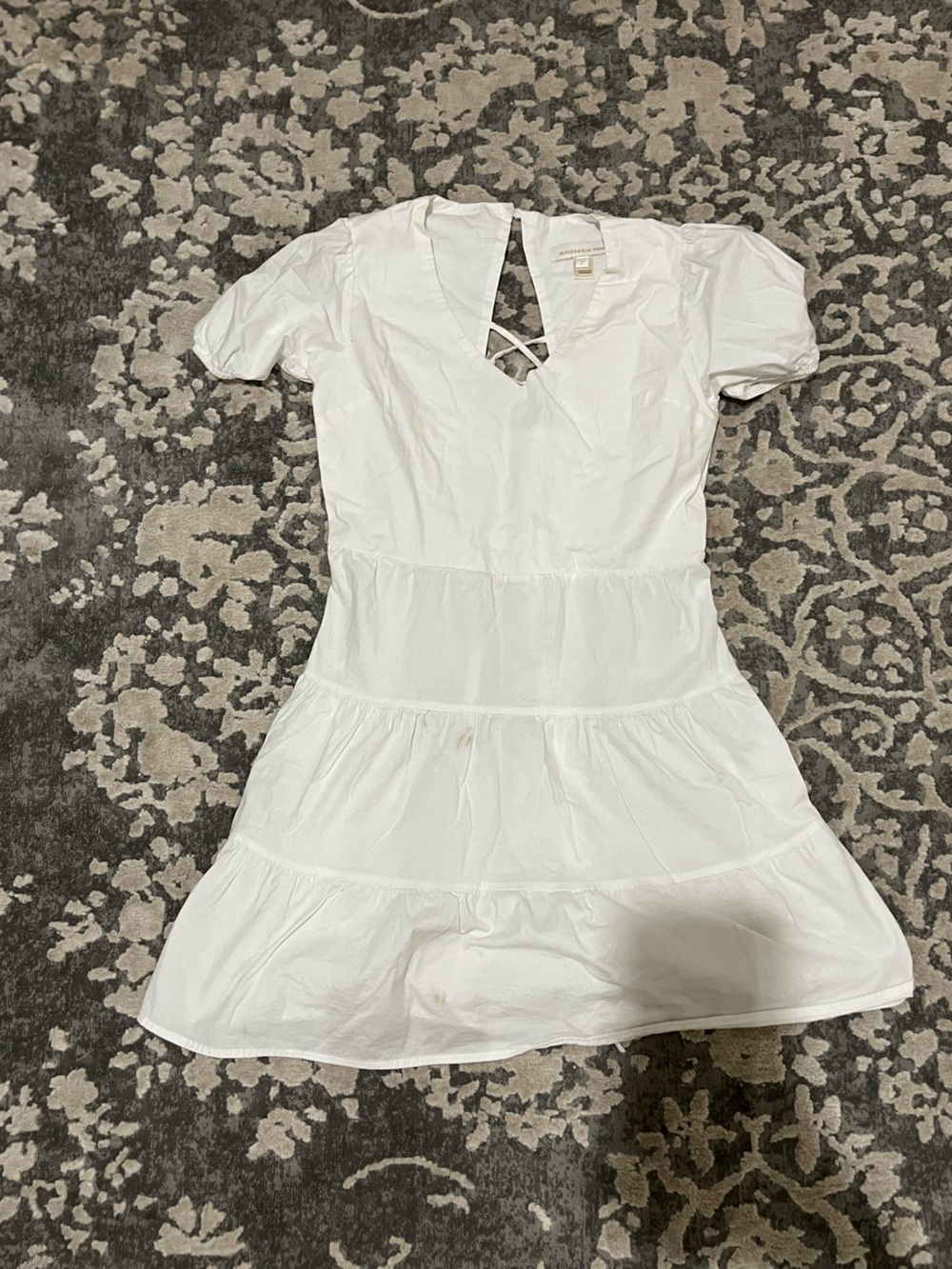 Monteau White Tiered Peasant Top